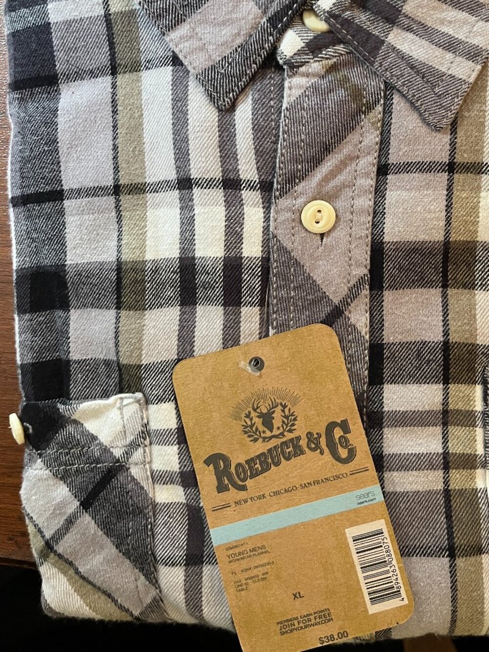 Roebuck & Co Men’s Flannel Shirts  Size: XL – New with Tags